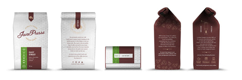 reading coffee packaging