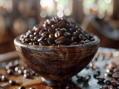 storing coffee beans by type of beans